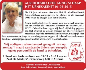 urnekabinet agnes schaap