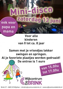 Wijkcentrum de Brink Mini disco 13 juni